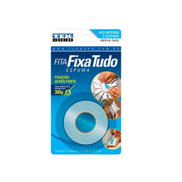 FITA ESPUMA DUPLA FACE 24MMX1,5M - TEKBOND