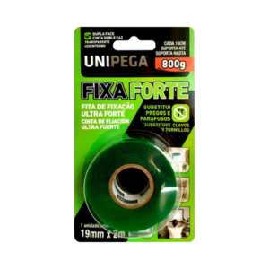FITA DUPLA FACE FIXA FORTE 19MM X2M-UNIPEGA