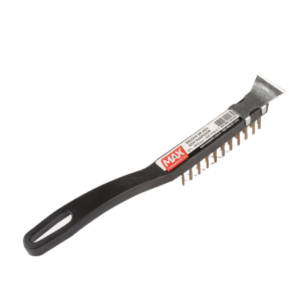 ESCOVA DE ACO PLAST 3 FILEIRAS C/RASP - MAX METAL