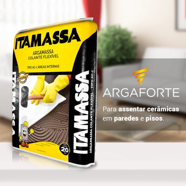 ARGAMASSA FLEXIVEL ITAMASSA AC1 20KG -ARGAFORTE - Image 2