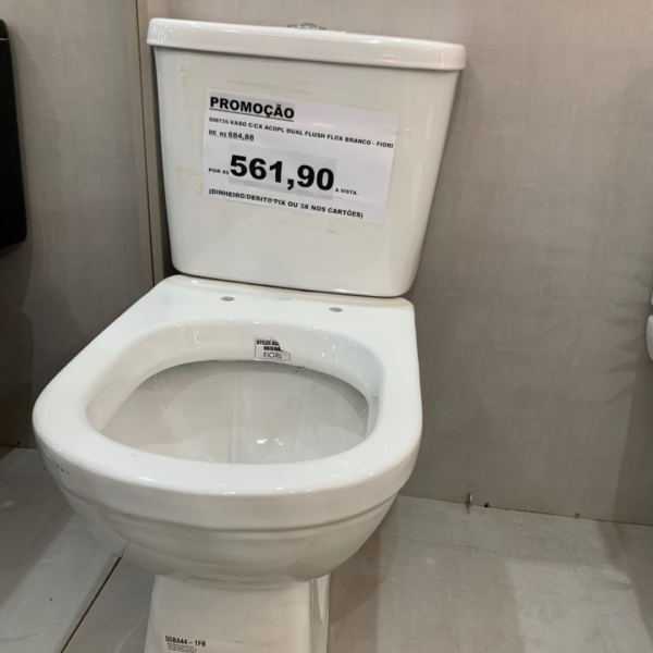 VASO C/CX ACOPL DUAL FLUSH FLOX BRANCO FIORI - Image 2