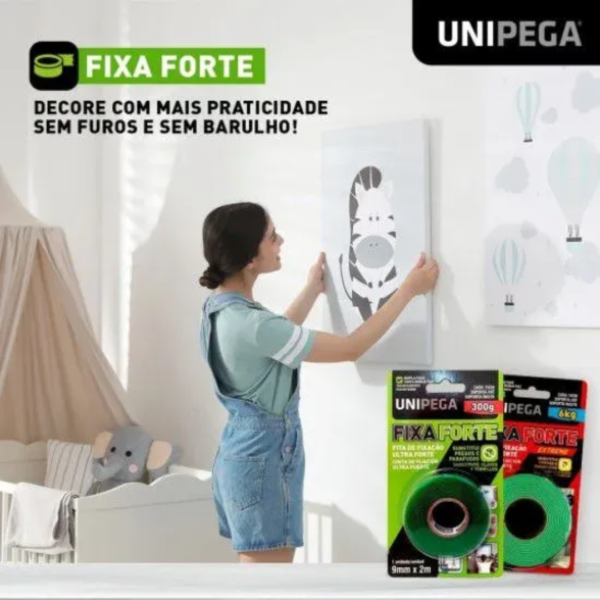 FITA DUPLA FACE FIXA FORTE 12MM X 2M-UNIPEGA - Image 2