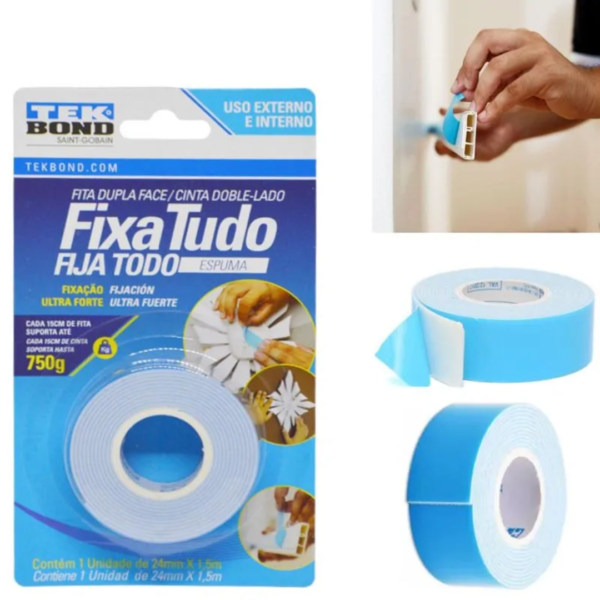 FITA ESPUMA DUPLA FACE 24MMX1,5M - TEKBOND - Image 2