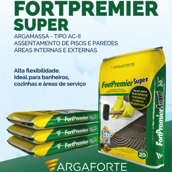 ARGAMASSA FLEXIVEL AC2 20KG ARGAFORTE - Image 2