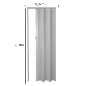 PORTA SANF. PVC CINZA 0,97 - PERMATTI