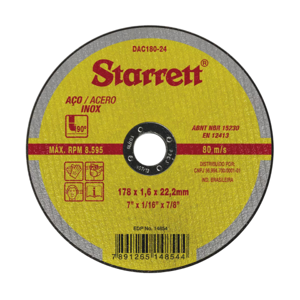 DISCO CORTE 7'X1/16'X 7/8 - STARRETT