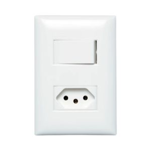 INTER 1TECLA +1TOMADA 10A 2P+T 250V - PLUZI