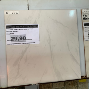 PISO PATNA CINZA EXTRA 57X57 PEI-4