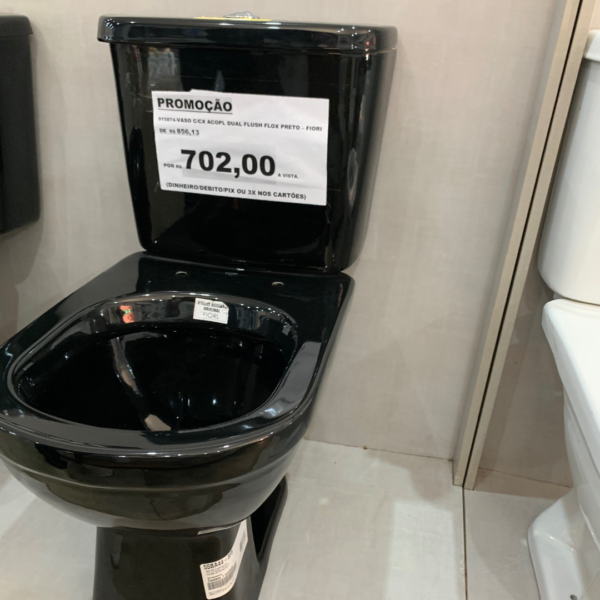 VASO C/CX ACOPL DUAL FLUSH FLOX PRETO FIORI - Image 2