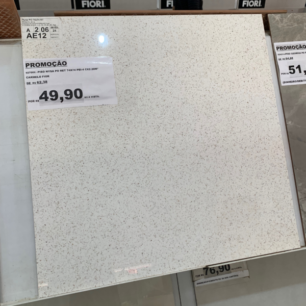 PISO NYSA PO RET 74X74 PEI-4 CX2.20M² - Imagem 2