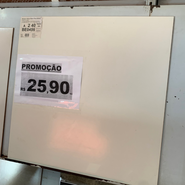 Cerâmica Branco Neve Mate Plus 62x62 - Imagem 2