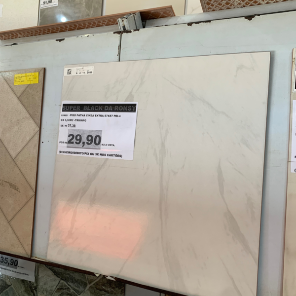 PISO PATNA CINZA EXTRA 57X57 PEI-4 - Imagem 2