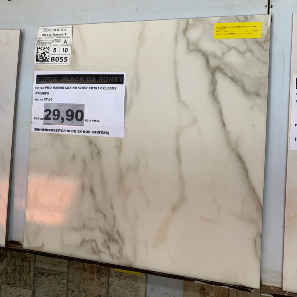 PISO MARMO LUX HD 57X57 EXTRA CX3,30M2 TRIUNFO - Imagem 2