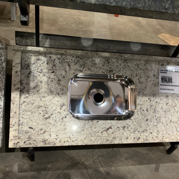 PIA GRANITO BRANCO DALLAS 120X55 RA BATISTA - Imagem 2