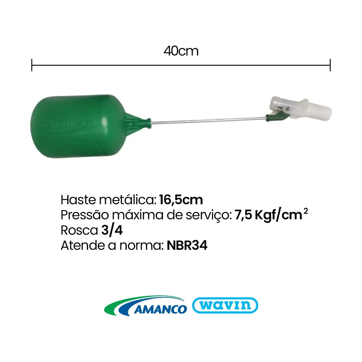 TORN.BOIA CX DAGUA 3/4 AMANCO - Imagem 2