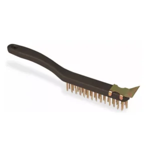 ESCOVA DE ACO PLAST 4 FILEIRAS C/RASP - MAX METAL